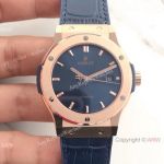 Swiss Grade Copy Hublot Rose Gold Blue Watch Classic Fusion 42mm New Model_th.jpg